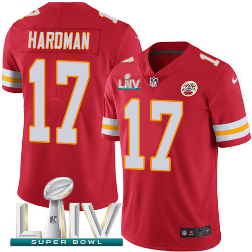 Kansas City Chiefs Nike #17 Mecole Hardman Red Super Bowl LIV 2020 Team Color Youth Stitched NFL Vapor Untouchable Limited Jersey->kansas city chiefs->NFL Jersey